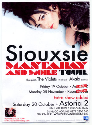 Siouxsie flyer